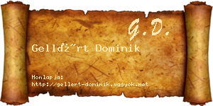Gellért Dominik névjegykártya
